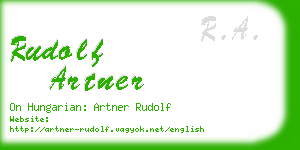 rudolf artner business card